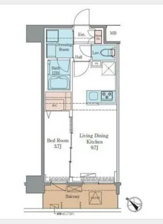 LUXENA+PAWS南行徳【2階】の間取り