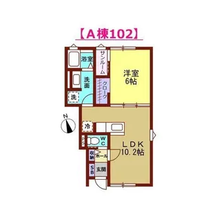 アソカ A棟【1階】の間取り