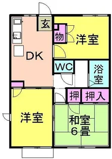 湘南サンライズガーデンB棟【2階】の間取り