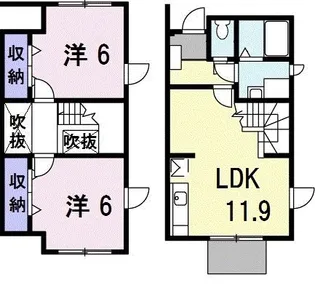 MMハイツIIーB【1階】の間取り