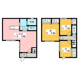 静岡県沼津市若葉町【一戸建】の間取り