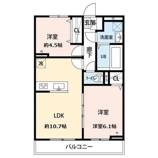 神奈川県相模原市南区磯部【アパート】の間取り