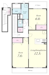埼玉県川口市大字石神【アパート】の間取り