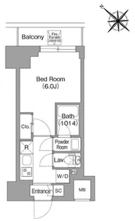 コンフォリア・リヴ横浜平沼【5階】の間取り
