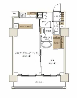 キュロコ日本橋【10階】の間取り