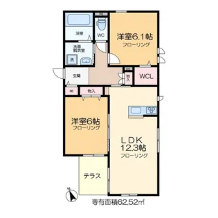 モナーク ミノリ【1階】の間取り