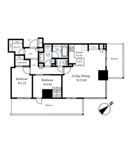 ドレッセタワー武蔵小杉【5階】の間取り