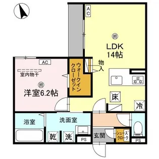 スペチアーレ赤川【1階】の間取り