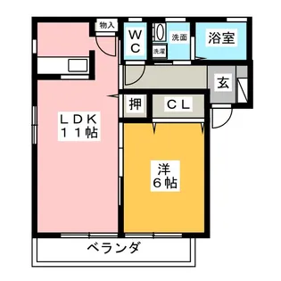 ディアス高原III【2階】の間取り