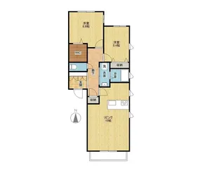 クレール中桜塚【3階】の間取り