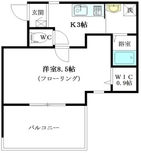 エスコート浅野【4階】の間取り