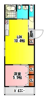 クリエオーレ大久保町【2階】の間取り