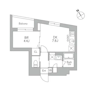 J.リヴェール武蔵小山West【1階】の間取り