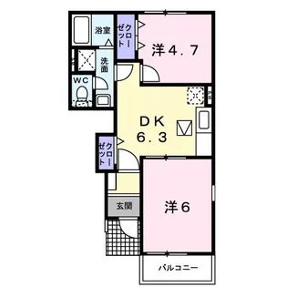 サニーサイトヴィラ【1階】の間取り