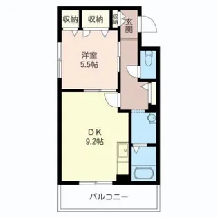 ボーフルーヴナガセ【3階】の間取り