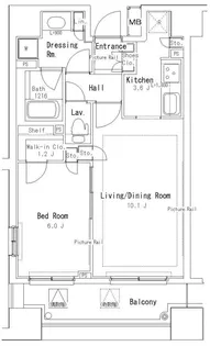 パークアクシス御茶ノ水ステージ【10階】の間取り