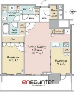 晴海フラッグSUN T棟【27階】の間取り