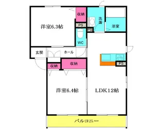 プリムベール豊中 1号館【1階】の間取り