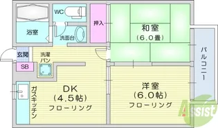 ヴィラクレストA棟【2階】の間取り