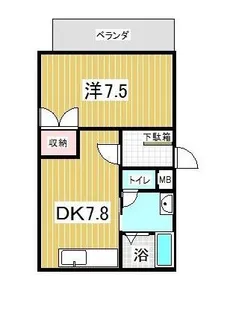 インポート久留米ルビーI【3階】の間取り