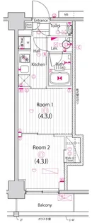 ガーラ・パークサイド亀戸【2階】の間取り