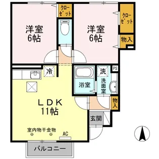カモミール台町【1階】の間取り