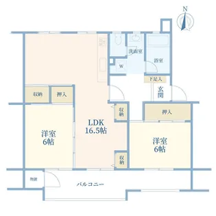 田園青葉台住宅団地9号棟【4階】の間取り