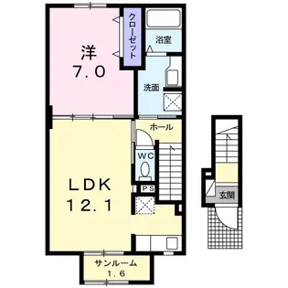 ロワジール B【2階】の間取り