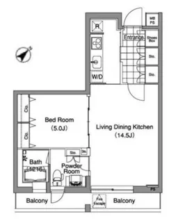 コンフォリア早稲田【5階】の間取り