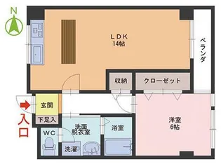 プリメーラ二の宮【1階】の間取り