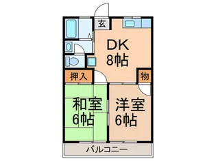 フラットライトピア【2階】の間取り