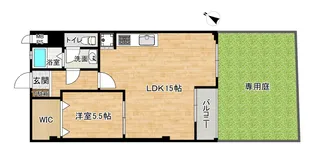 南千里コーポラス【1階】の間取り