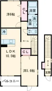 アウローラI【2階】の間取り