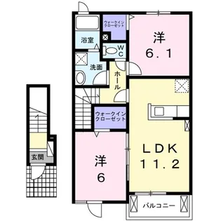 アムール【2階】の間取り