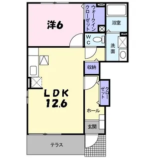 メゾン・ヌーベルA-II【1階】の間取り