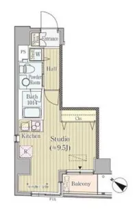 コルティーレ日本橋人形町【5階】の間取り