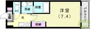 エイチツー西明石【4階】の間取り
