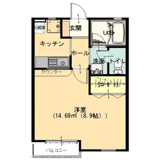K’Sフラット【1階】の間取り