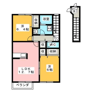 スターブルメゾン B【2階】の間取り