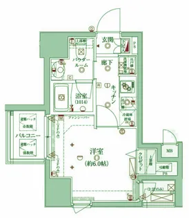 クレイシア大井町【9階】の間取り
