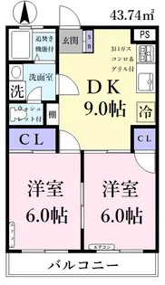 ヒルズイシダII【2階】の間取り