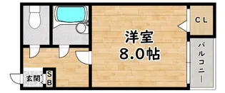 クレセント塚本【2階】の間取り