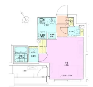門前仲町レジデンス六番館【8階】の間取り