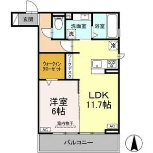 ルヴィータ栄生【2階】の間取り