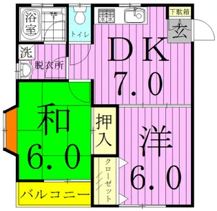 メゾン鈴木【2階】の間取り