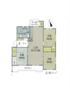 第二稲毛ハイツ5号棟【4階】の間取り