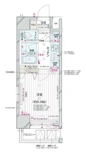 パレステュディオ新宿都庁前【16階】の間取り