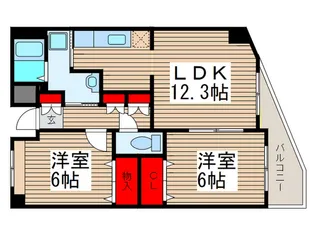 クレスト・コ-ト【5階】の間取り