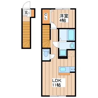 akala小松島【2階】の間取り
