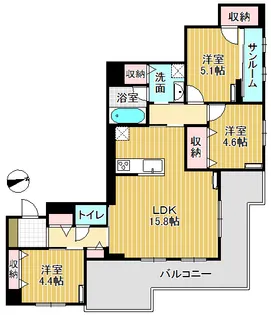 ミライエ・シリウス South【4階】の間取り